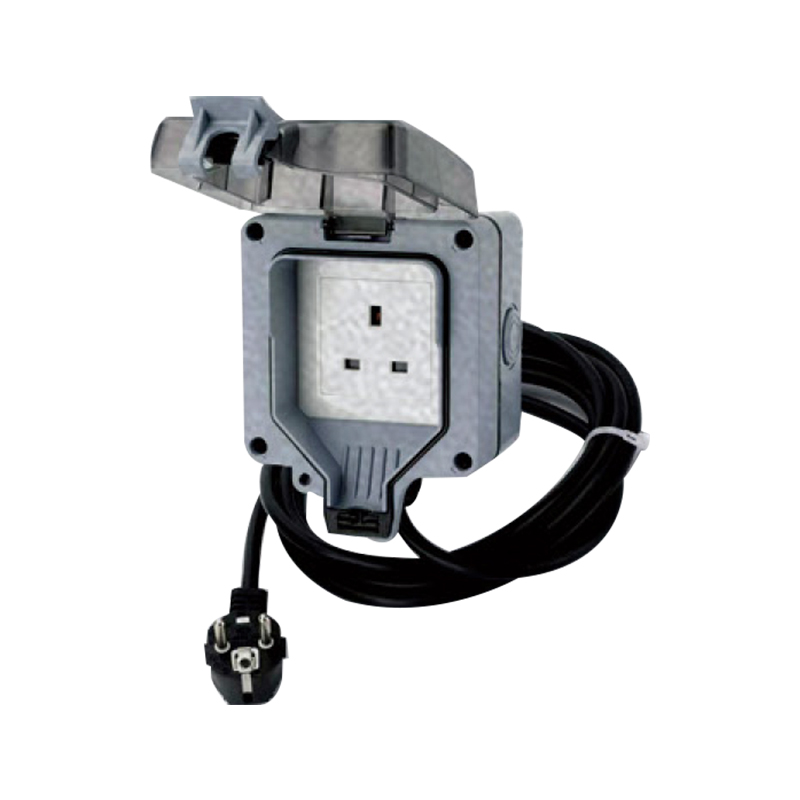 An outdoor waterproof socket