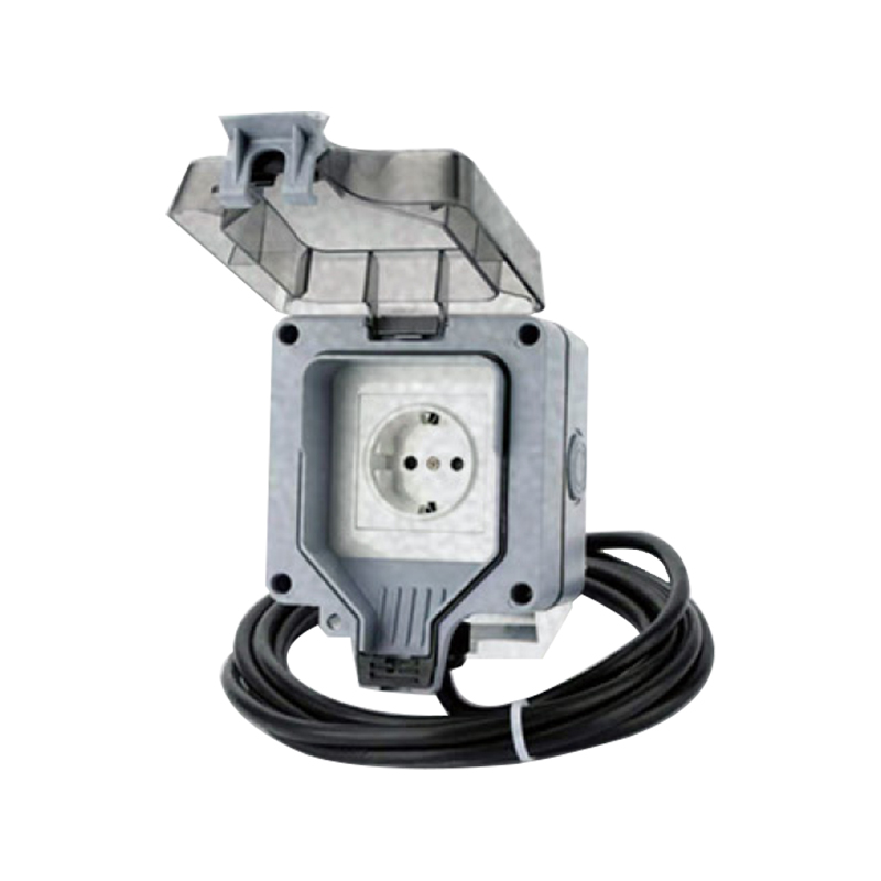 An outdoor waterproof socket
